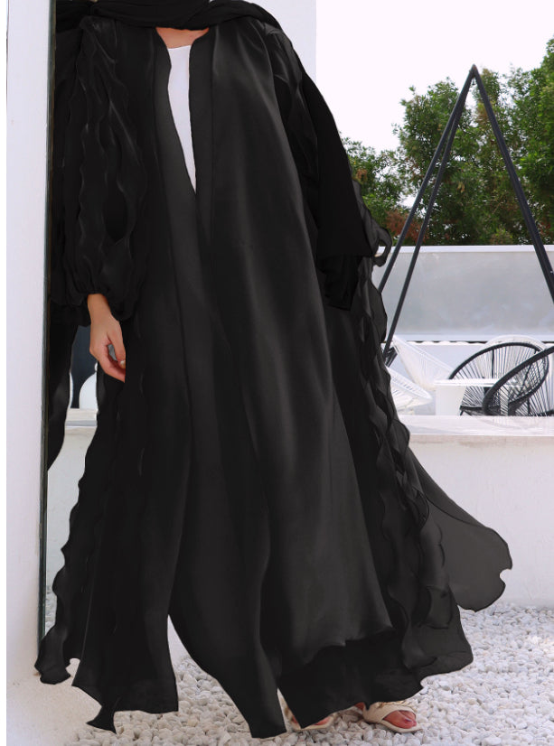 Black transparent organza