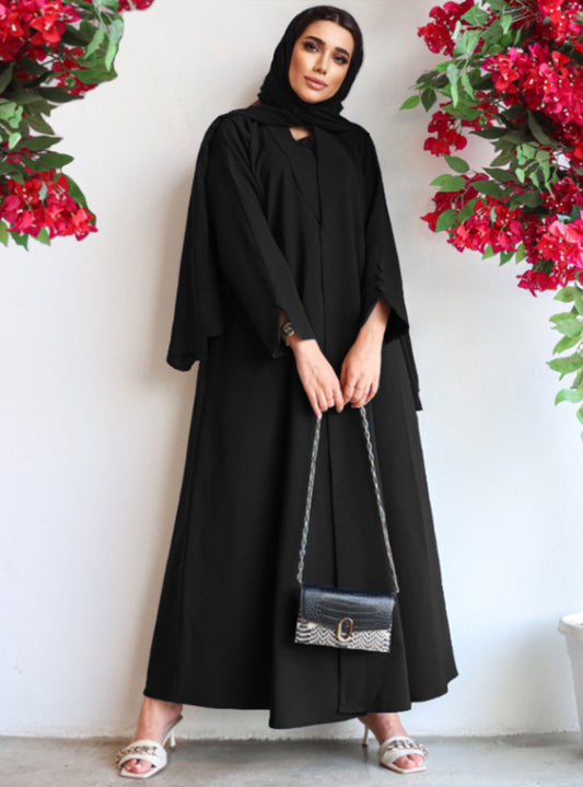 Black crepe Abaya