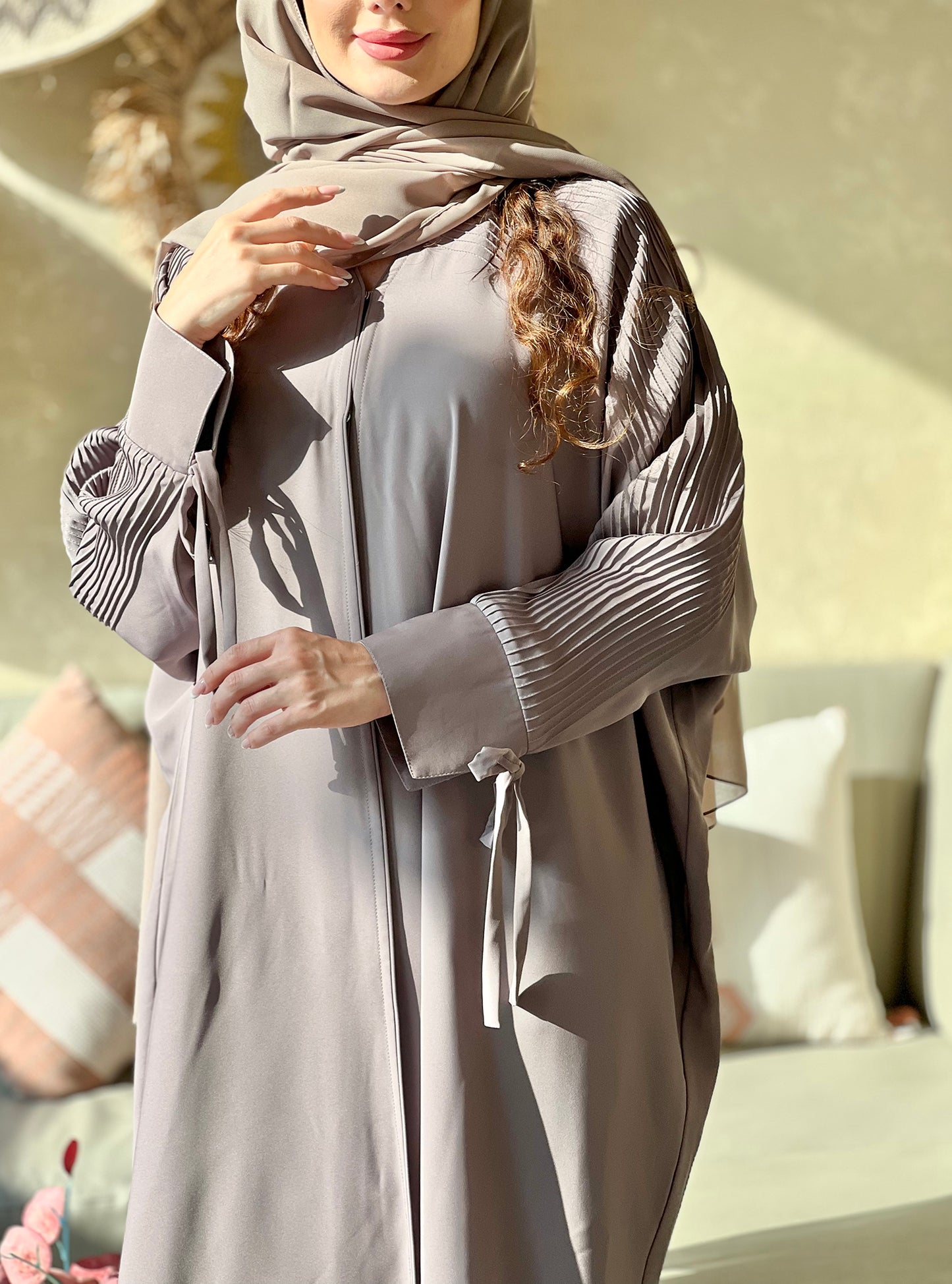 Greige abaya