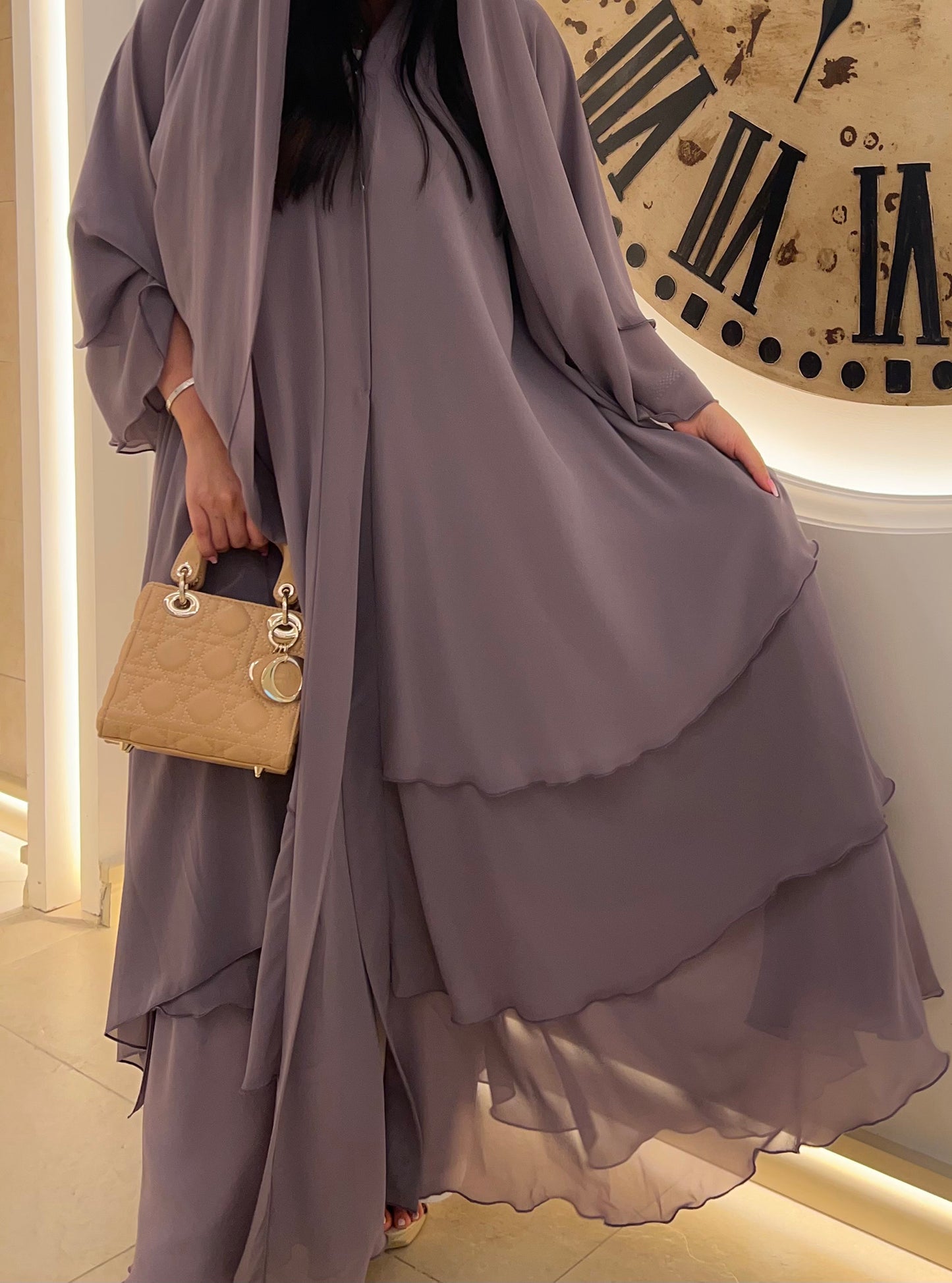 Layers Lavender Abaya