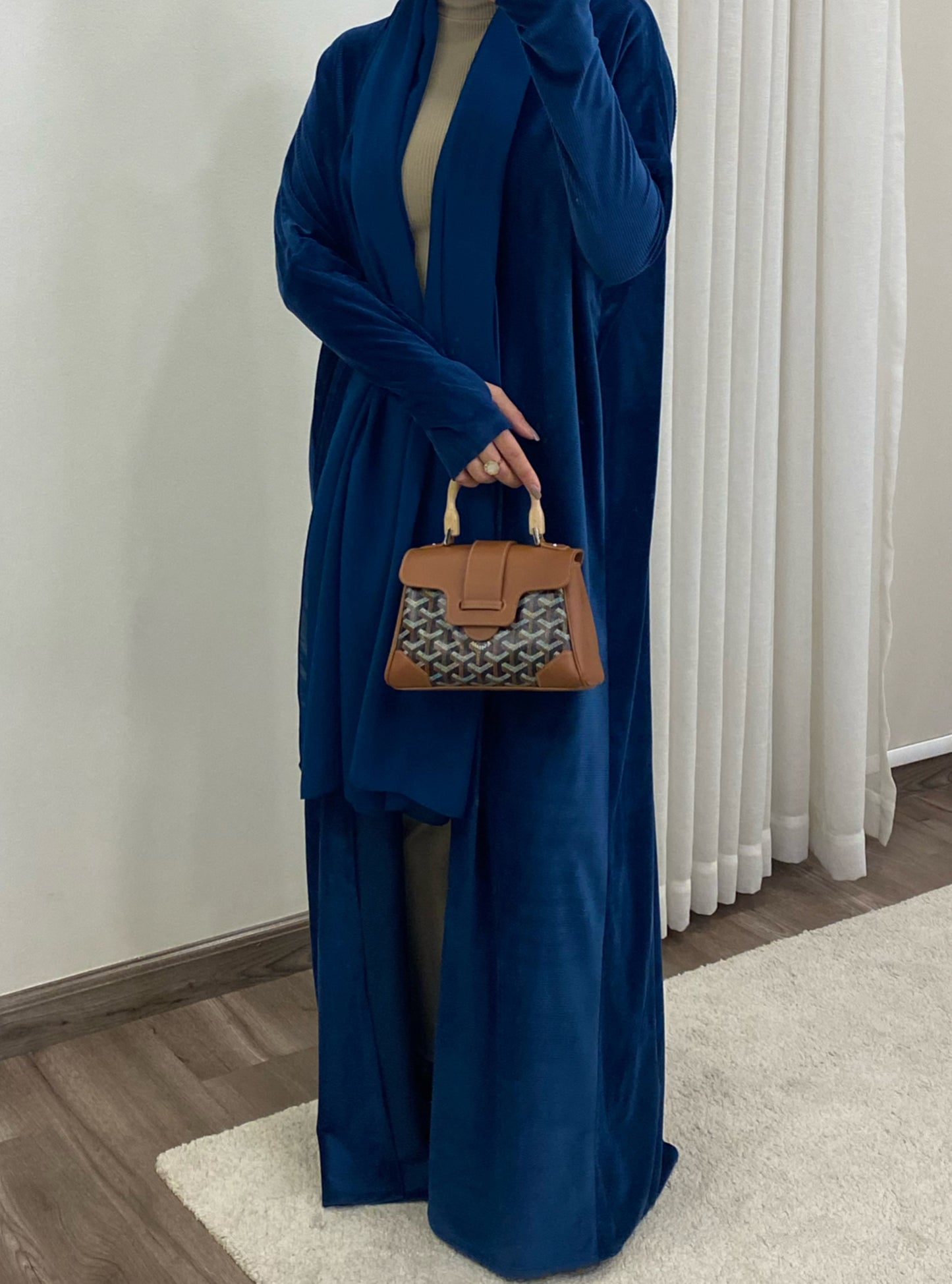 Winter  Teal Abaya