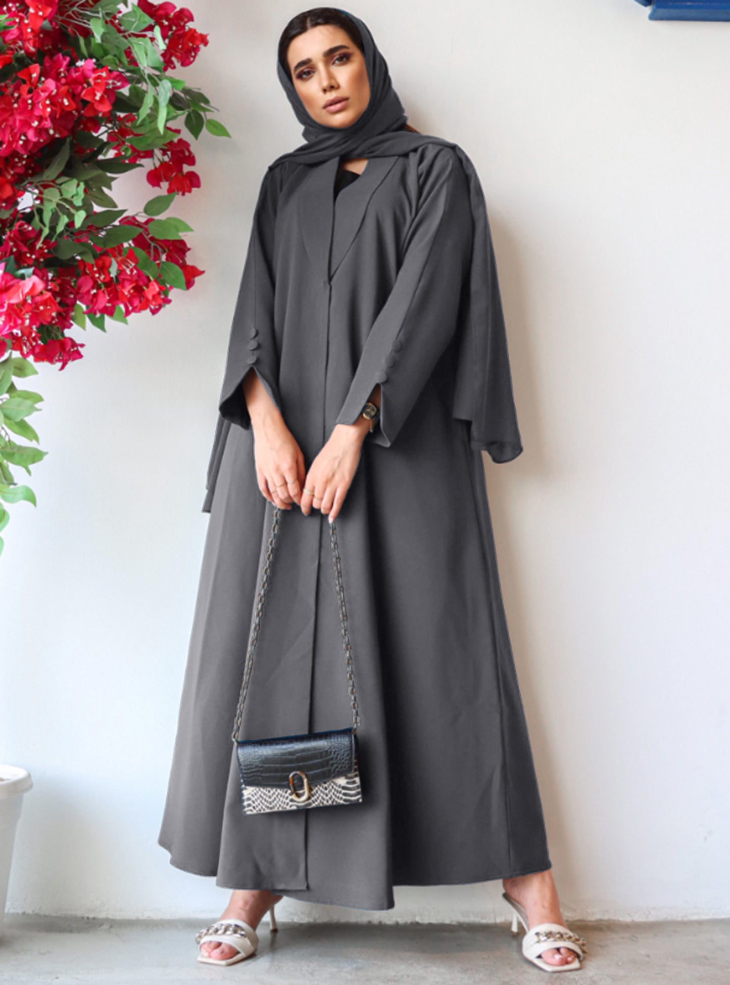 GRAY Meitha Abaya