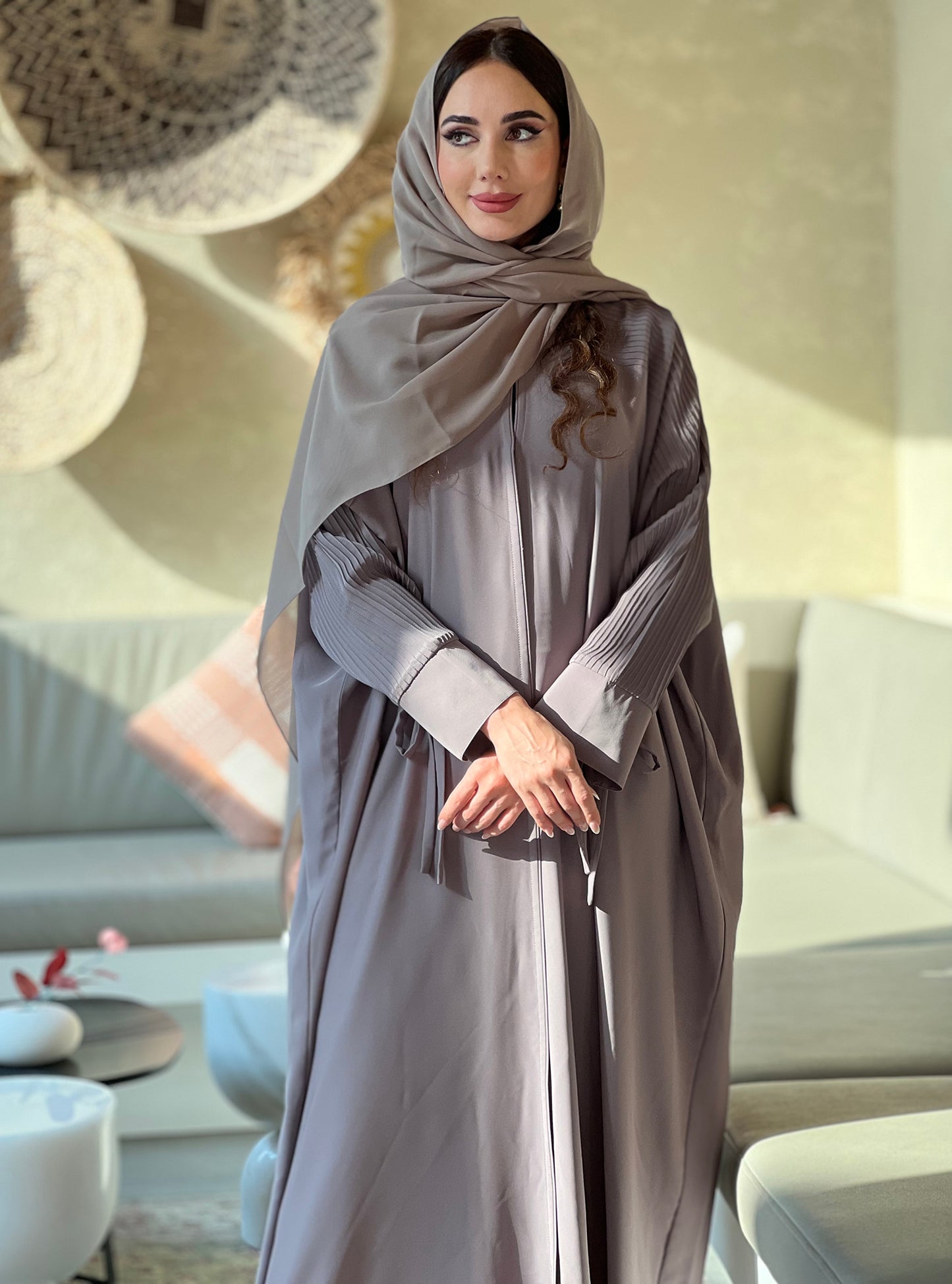 Greige abaya