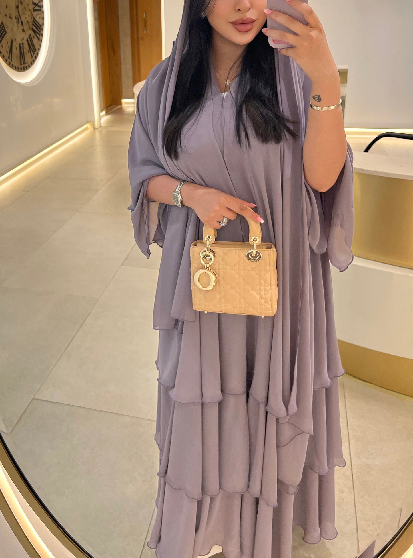 Layers Lavender Abaya